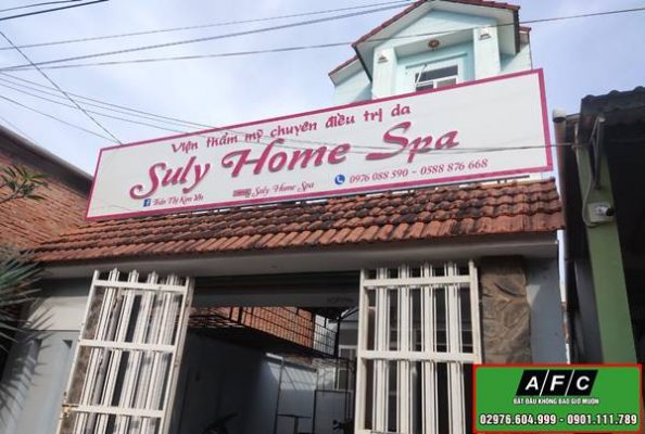 Dự án thi công mặt dựng Alu chữ nổi Suly Home Spa tại Phú Quốc